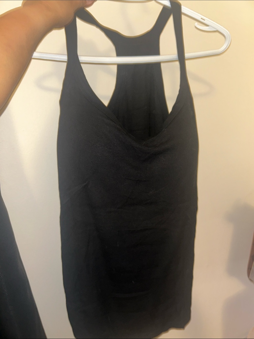 Black Racerback Tank Top padded- Women
